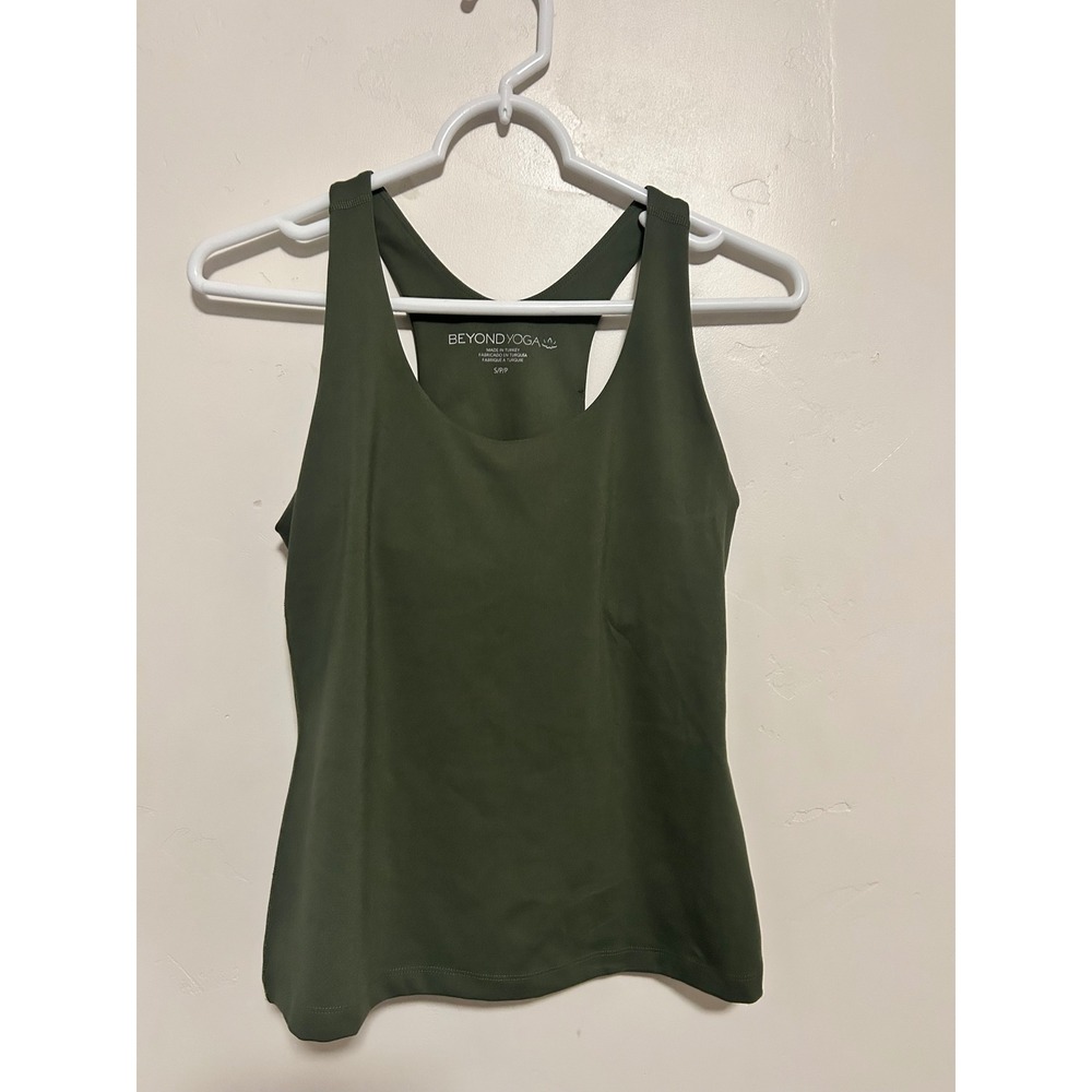 Beyond Yoga Womens Racerback Tank Top Green Size Small Activewear Yoga